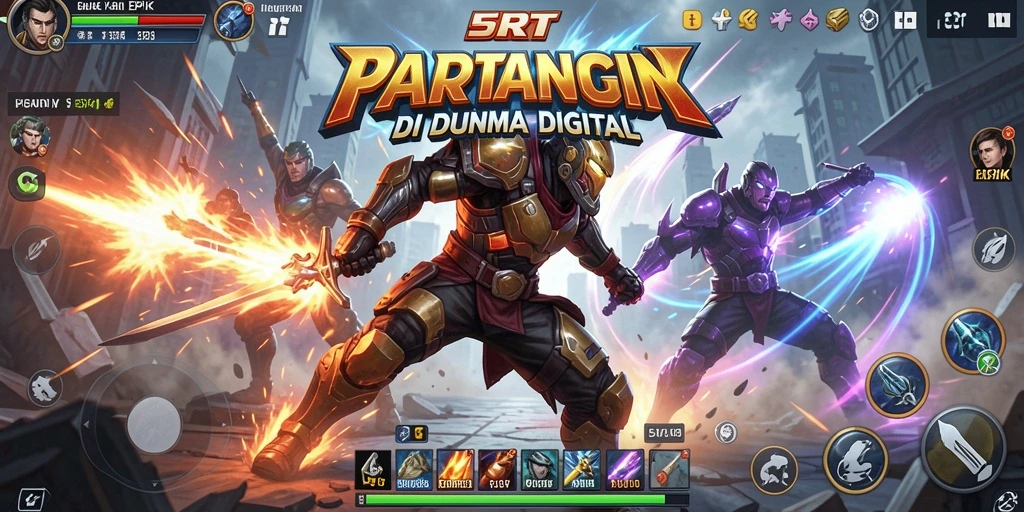 Gameplay seru dalam pertarungan karakter yang intens.