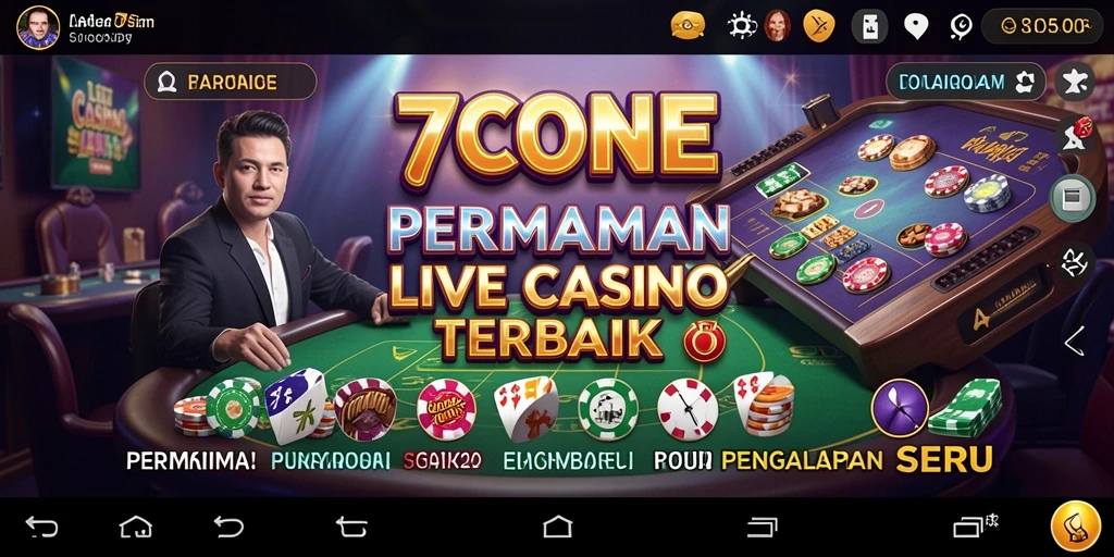 Tampilan gameplay Live Casino yang menegangkan di 7CONE.