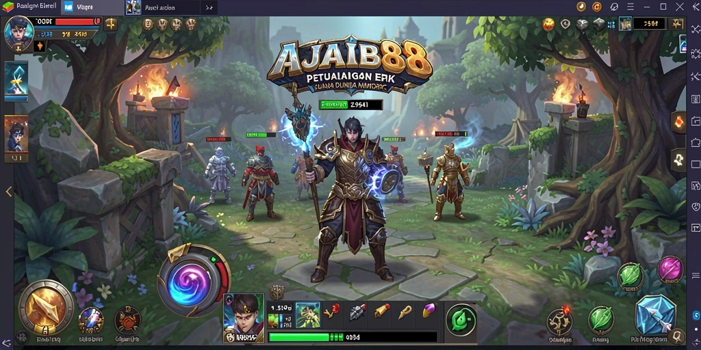 Tampilan gameplay seru AJAIB88 dalam pertarungan epik.