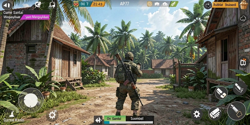 Tampilan gameplay API77 yang ceria dan menghibur.