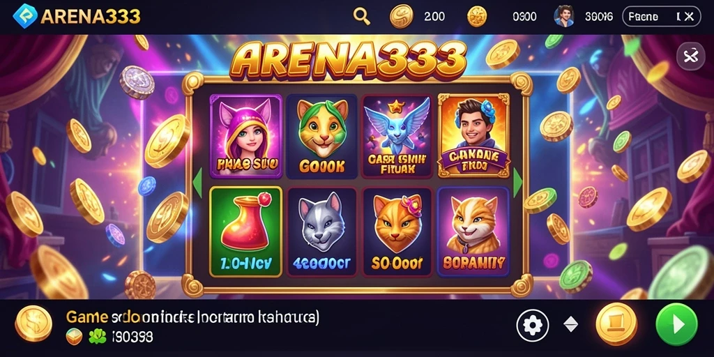 Tampilan gameplay seru di ARENA333 dengan grafis slot yang mengagumkan.