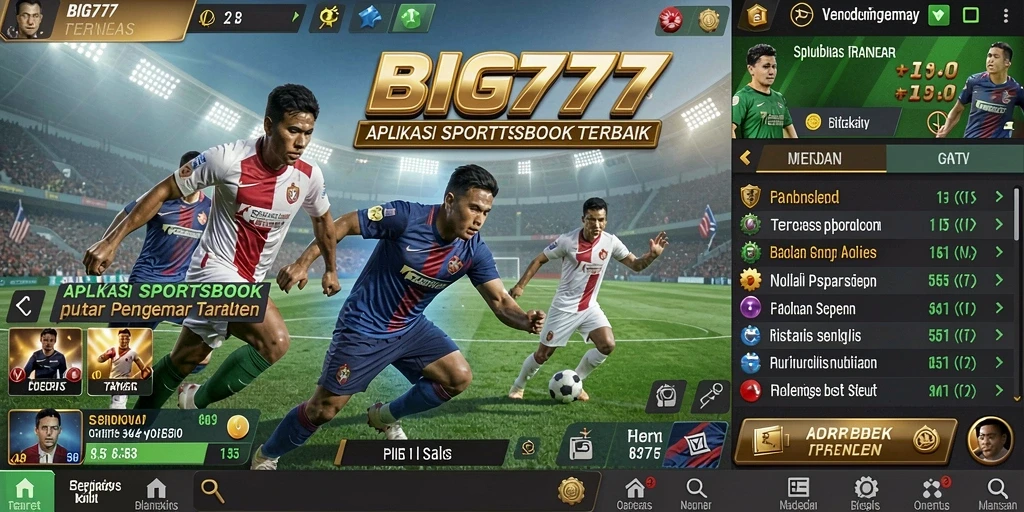 Tampilan dinamis dari gameplay Sportsbook BIG777 yang menarik.
