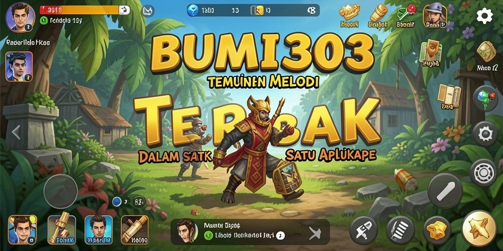 Screenshot gameplay BUMI303 yang menunjukkan pengalaman musik interaktif.