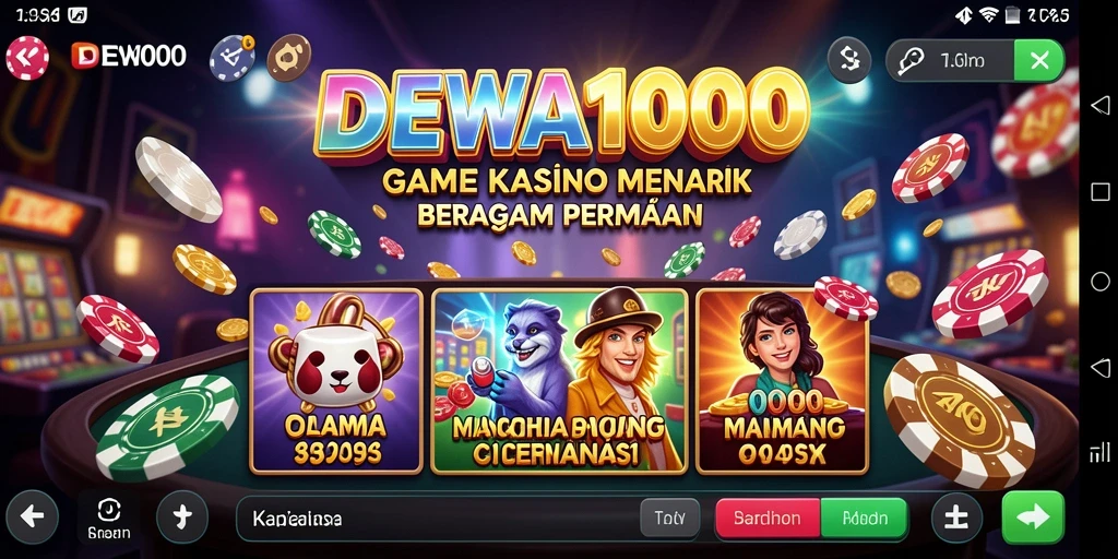 Tampilan menarik saat bermain di DEWA1000, menampilkan aksi Kasino yang seru.