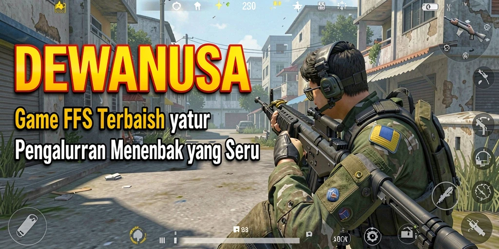Tampilan gameplay seru dalam DEWANUSA dengan aksi tembak-menembak yang mendebarkan.