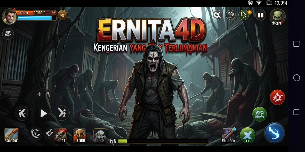 Screenshot gameplay ERNITA4D yang menampilkan suasana Horror yang mencekam.