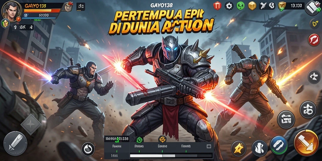 Tangkapan layar GAYO138 menampilkan aksi pertempuran yang mendebarkan di arena penuh warna.