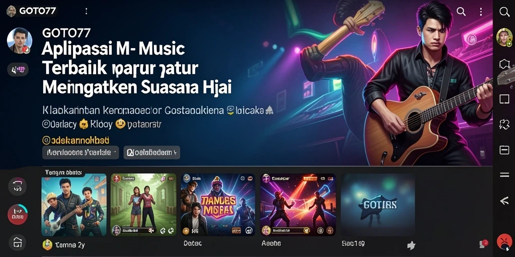 Tampilan gameplay GOTO77 yang seru dengan berbagai lagu.