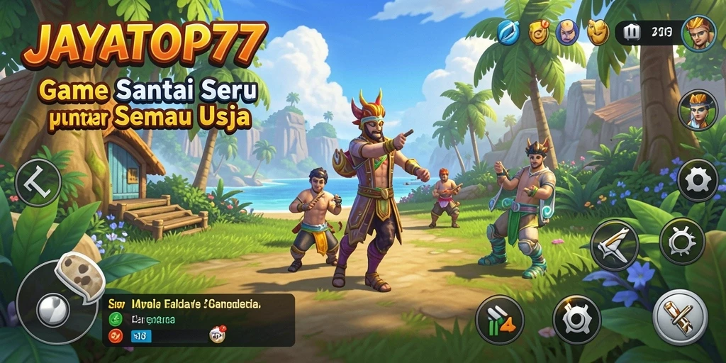 Tampilan gameplay JAYATOP77 yang seru dan penuh warna.