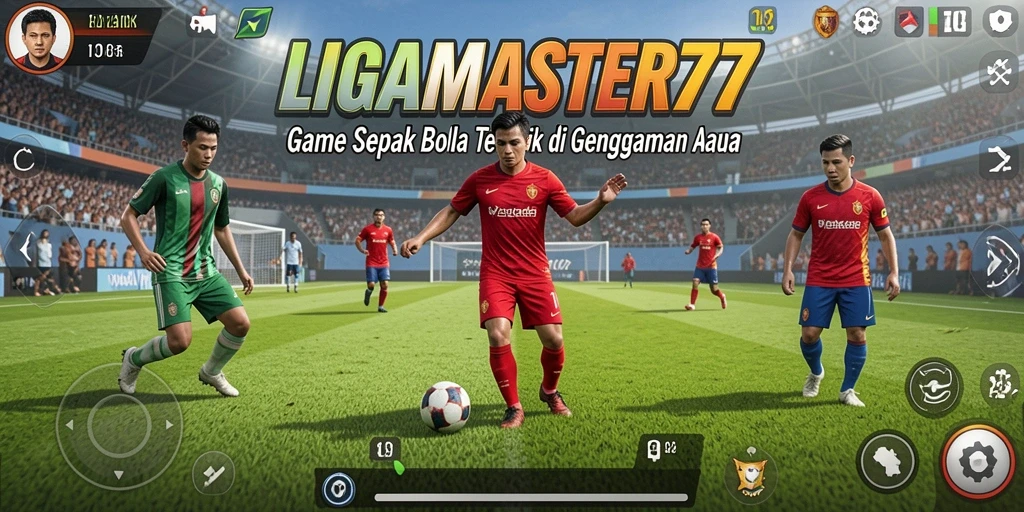 Gameplay seru dari LIGAMASTER77 menampilkan aksi sepak bola yang mendebarkan.