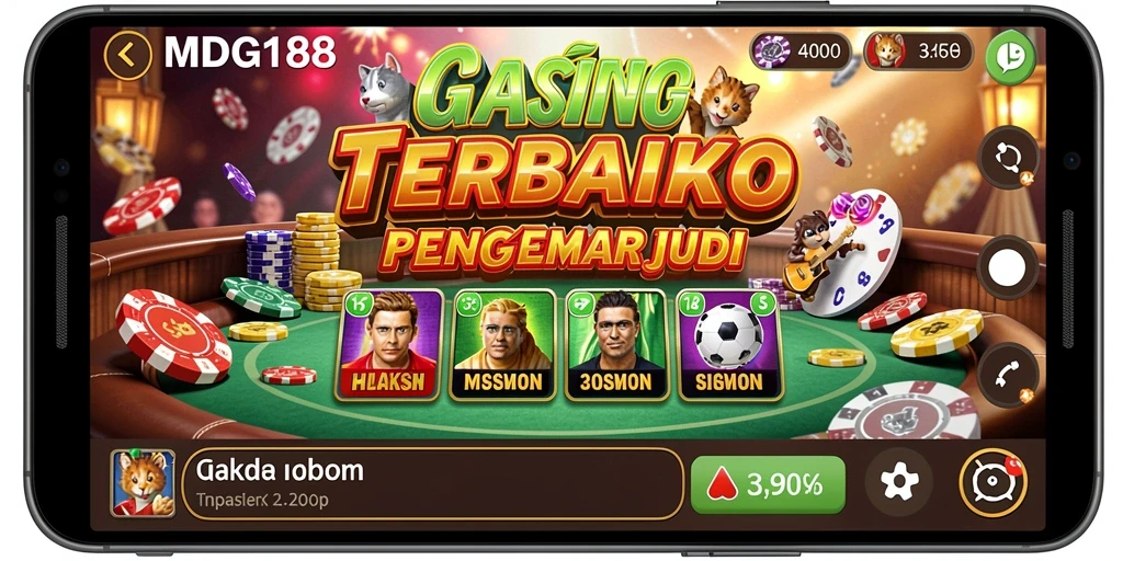 Tampilan gameplay MDG188 yang menarik dalam suasana Kasino.