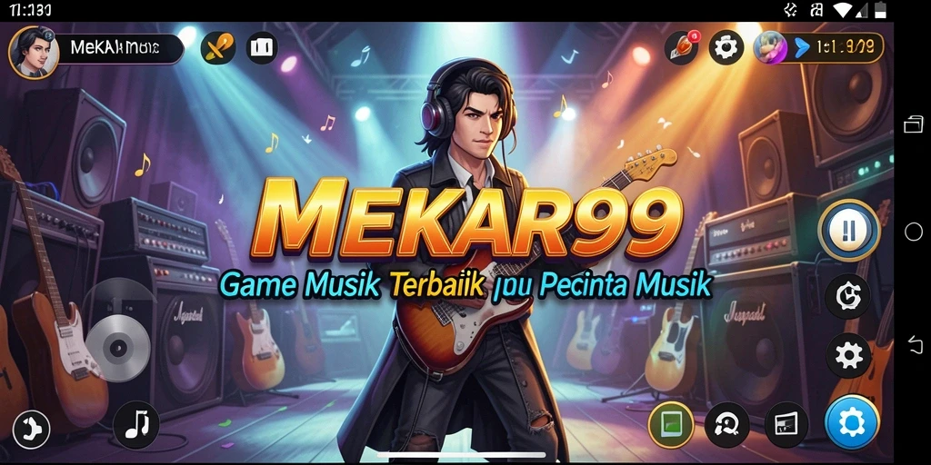 Tampilan gameplay dari aplikasi musik MEKAR99 yang mengasyikkan.