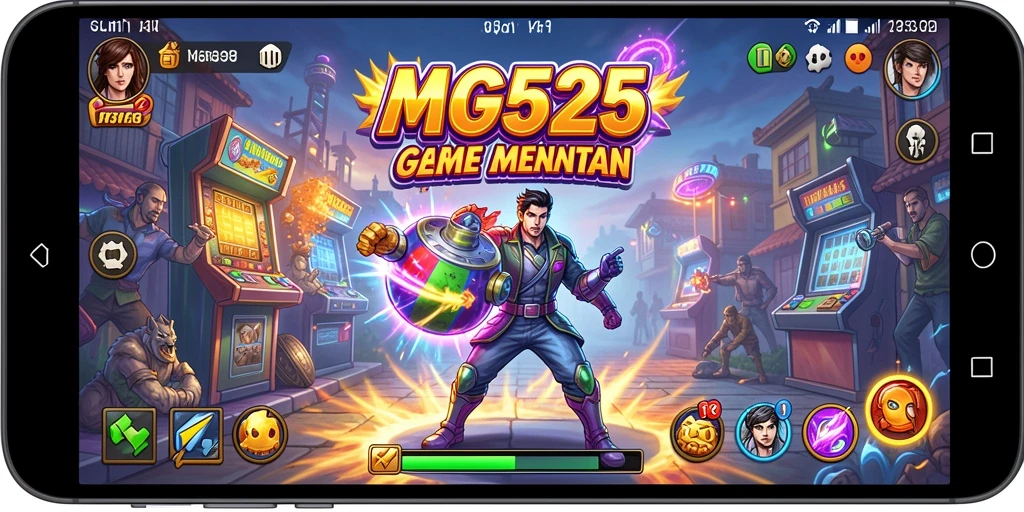 Screenshot gameplay MG525 menampilkan aksi seru dalam game Arcade.