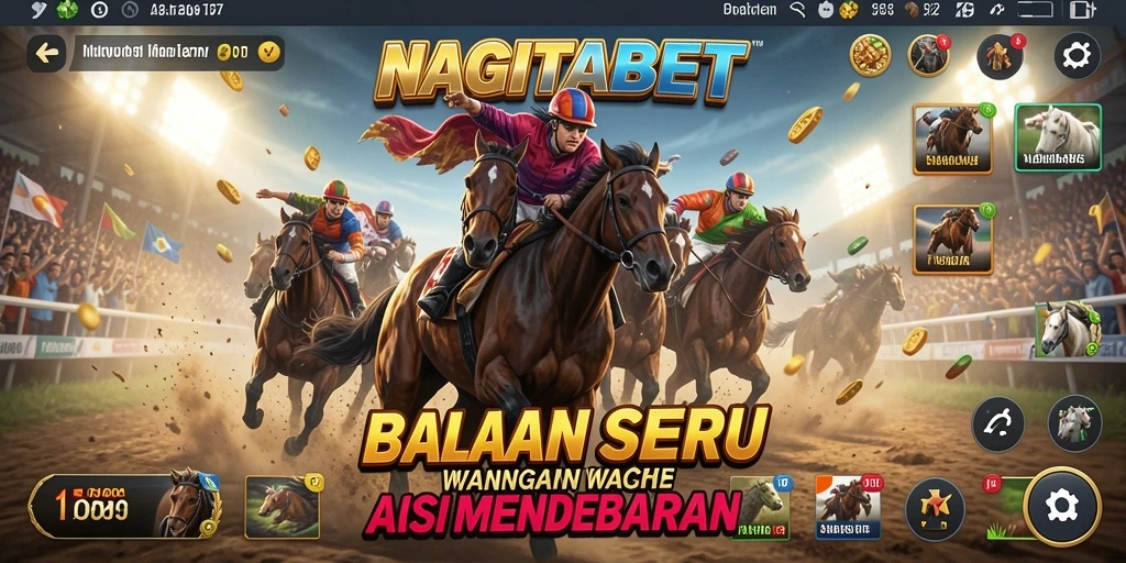 Tampilan gameplay balapan yang mendebarkan di NAGITABET.
