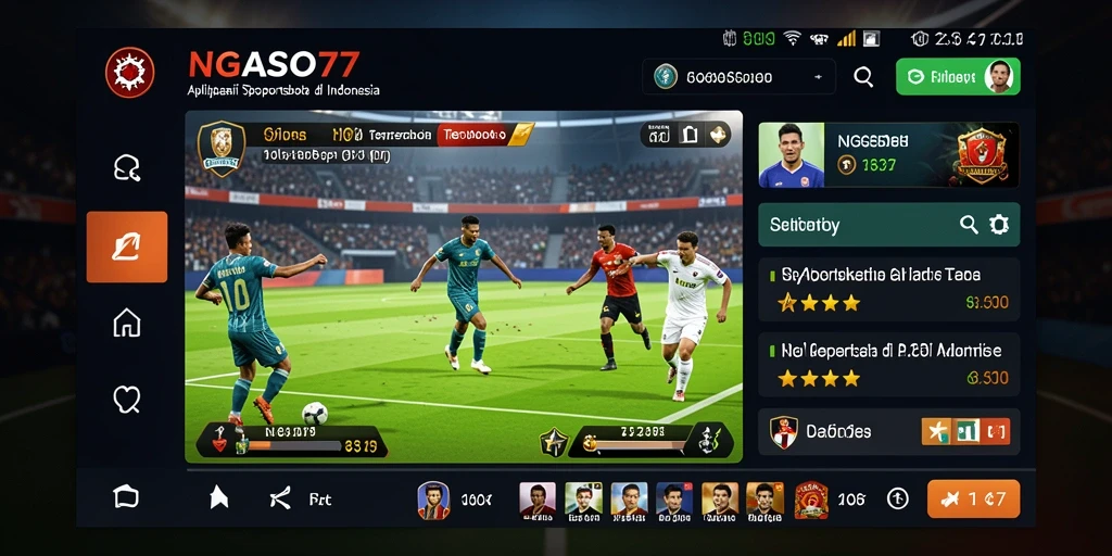 Tampilan gameplay interaktif dari NGASO77 dalam taruhan olahraga.