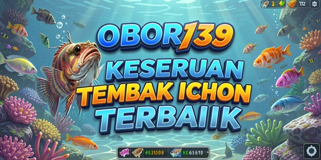 Screenshot utama OBOR138 menampilkan aksi seru dalam gameplay Tembak Ikan.