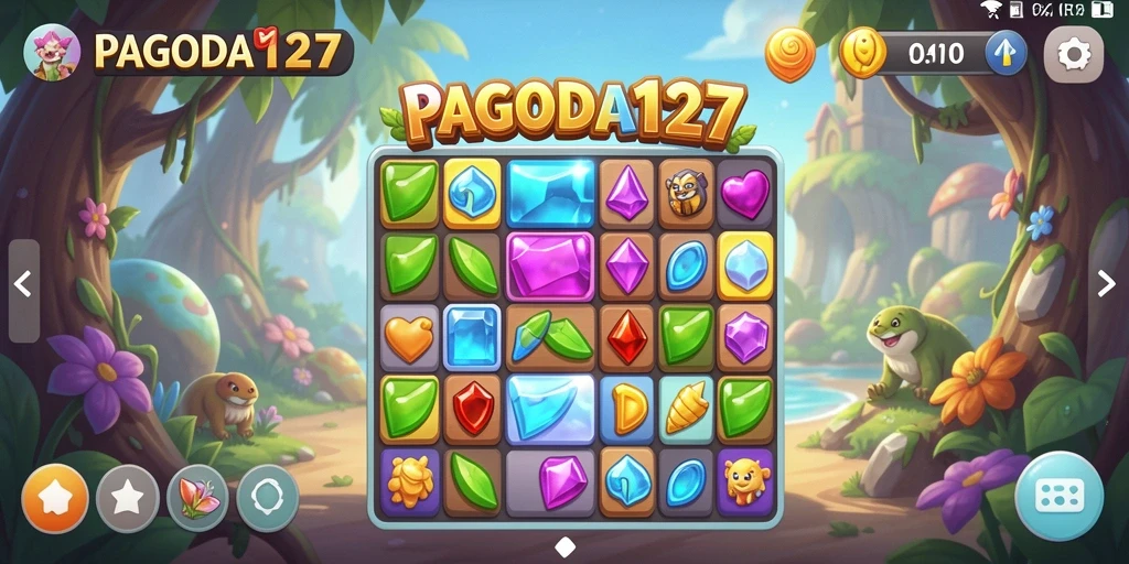 Tampilan gameplay menarik dan penuh warna di PAGODA127.