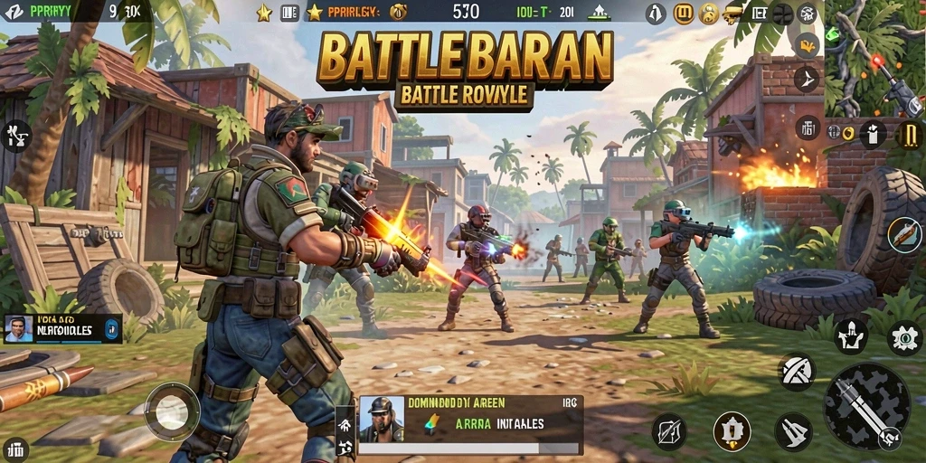 Tangkapan layar gameplay menegangkan di PPRRYY Battle Royale.