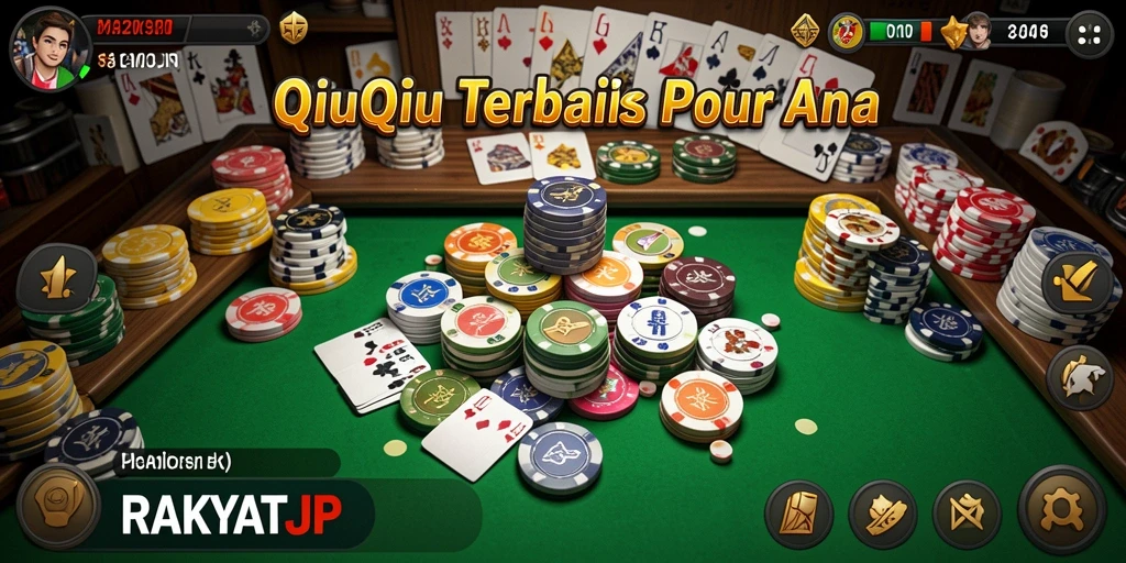 Screenshot gameplay QiuQiu RAKYATJP yang seru dan menantang.