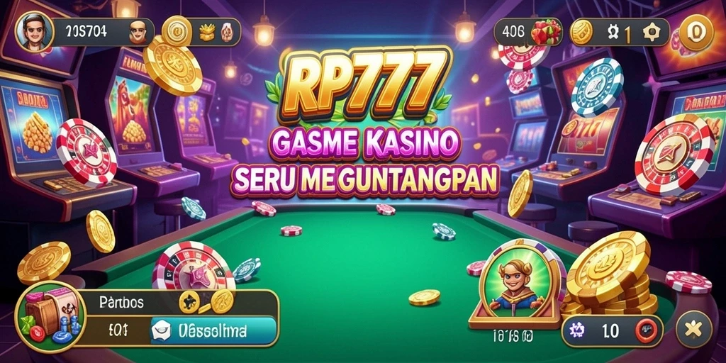 Screenshot utama RP777 menampilkan berbagai permainan Kasino yang menarik.
