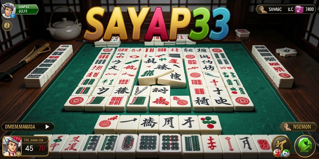 Tampilan gameplay SAYAP33 yang menarik dan penuh strategi Mahjong.