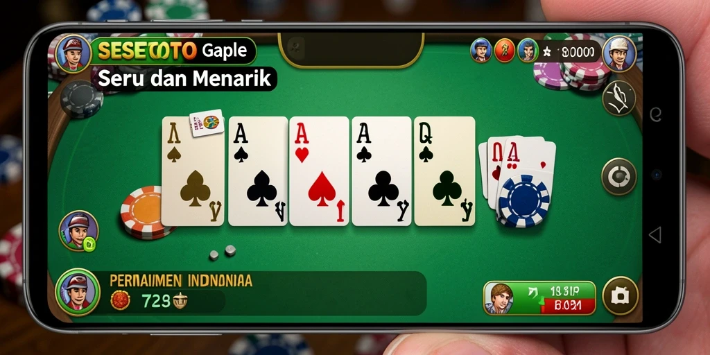Screenshot SESETOTO menampilkan suasana seru permainan Gaple.