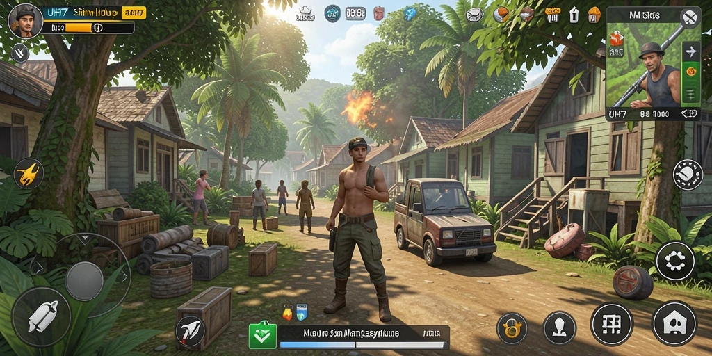 Tampilan gameplay UH77 yang menarik dan interaktif.